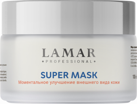 Cупер-маска успокаивающая и поросуживающая после чистки лица Lamar Professional SUPER MASK, 100 мл